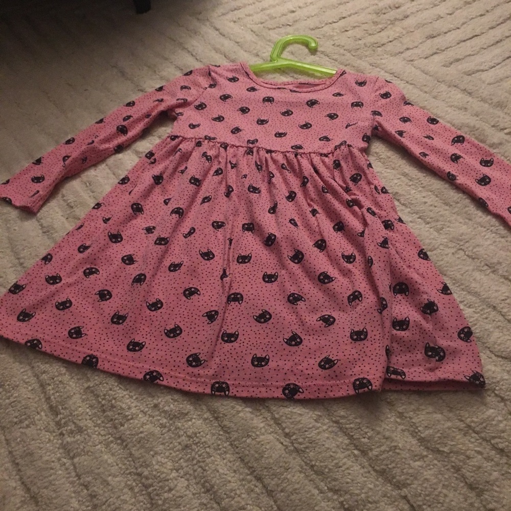 Girls pink kitty cat dress halloween. Like new